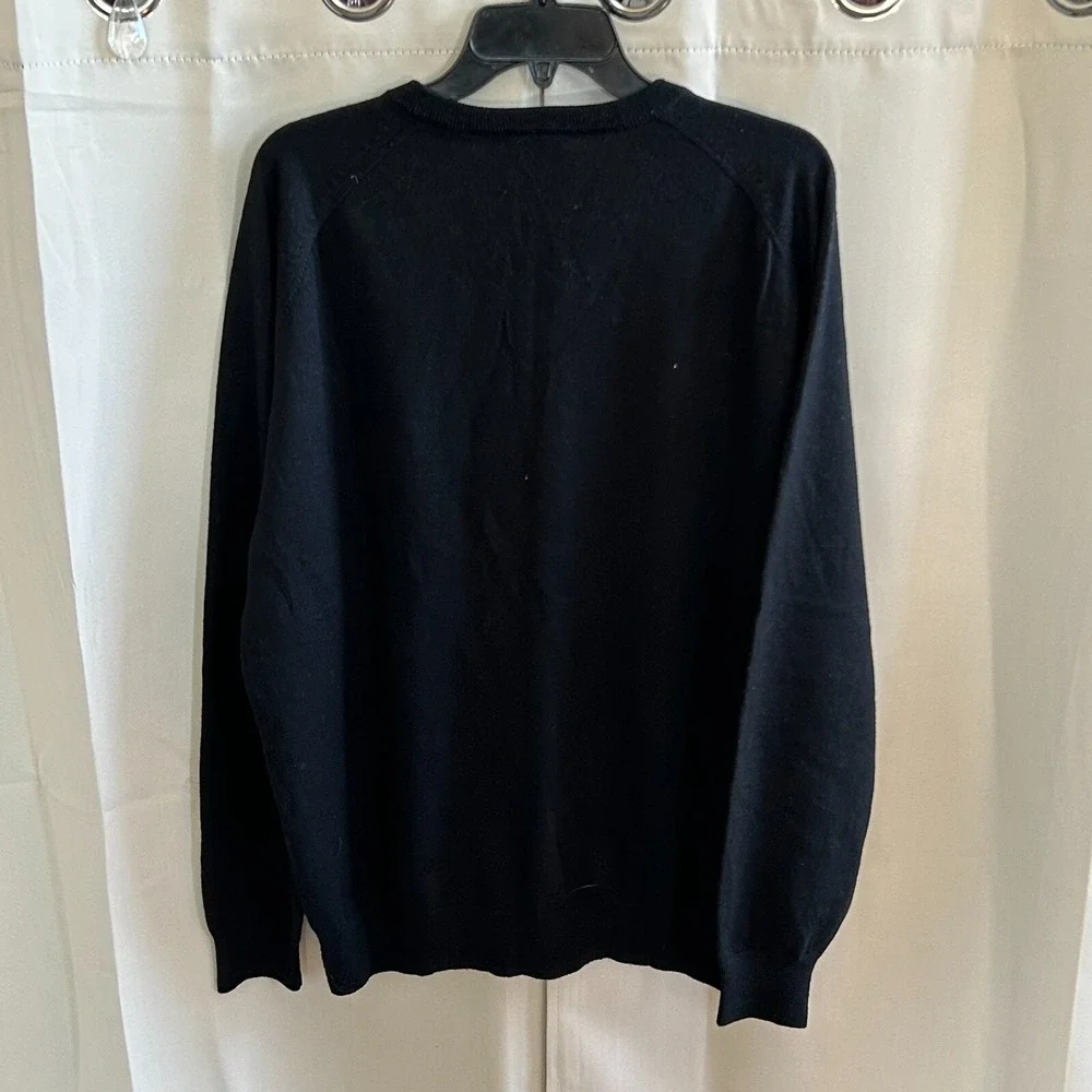 Joseph A Banks‎ Sweater Oversized Large Argyle Merino Wool Preppy Tennis 17152